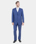 Men’s Royal Blue Pinstripe Three Piece Suit – Classic Formal 3PC Business and Wedding Suit Indigo Teal Saphire Pinstripe
