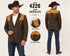 Men’s Chocolate Brown Western Blazer – Cowboy Sport Coat with Tan Suede Yoke for Rodeo & Country Wear
