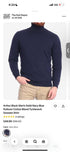 Men’s Navy Blue Turtleneck Sweater Pullover | Cotton Blend Long Sleeve Knit Top for Casual & Smart Wear