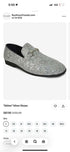 Men's Silver Gray Glitter Loafers | Sparkly Dress Shoes for Wedding, Prom, Party & Formal Events
