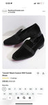 Men's Black Tuxedo Dress Velvet Loafers | Formal Slip-On Shoes for Wedding, Prom & Black Tie Events
