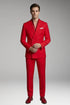 Men’s Red Double Breasted Suit – Peak Lapel Wedding, Prom & Formal Party Suit