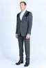 Men’s Dark Charcoal Western Blazer with Black Suede Yokes, Cowboy Sport Coat for Ranch Wedding and Country Events By Platini