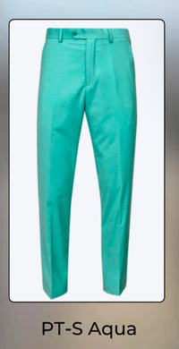 Men’s Aqua Dress Pants – Slim Fit Stylish Formal Trousers for Parties and Casual Wear in Turqoise Color