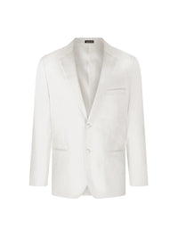 Men’s White Tuxedo Jacket – Two-Button Formal Dinner Blazer for Weddings, Prom and Events