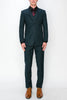Men’s Teal Green 3 Piece Suit – Modern Two Button Suit with Matching Vest & Pants