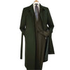Men’s Blade Runner K Inspired Olive Green Wool Duster Coat – Long Vintage Sci-Fi Overcoat