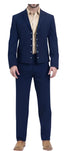 Mens Navy Blue Western Blazer Set – Cowboy Style Jacket and Pants Outfit Classic Country Western Blazer