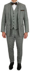 Men’s Edwardian Grey 3-Piece Suit – Dickens Downton Abbey Victorian Vintage Tweed Suit
