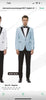 Men’s Baby Blue Tuxedo Blazer with Black Lapel – Formal Dinner Jacket for Wedding, Prom and Evening Events  in Sky Light Blue Color