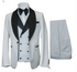 Men’s White and Black Western Wedding Tuxedo – Cowboy Style 3-Piece Traje para Boda with Double-Breasted Vest
