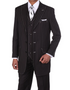 Men’s Black Pinstripe Zoot Suit – 3-Piece Gangster, Formal Suit 1920s Pimp Suit