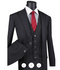 Men’s Gomez Addams Black Pinstripe 3 Piece Suit – Vintage Gangster Gothic Style Suit