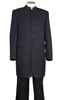 Men’s Black Mandarin Collar Suit – Matrix Neo Inspired Long Jacket & Pants Formal Suit
