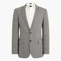 Men’s Light Grey & Black Herringbone Western Blazer – Cowboy Sport Coat Jacket