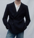 Men’s Navy Blue Double Breasted Blazer – Formal Sport Coat