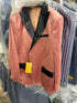 Men’s Dusty Rose Pink Velvet Blazer with Black Satin Lapel | Formal Sport Coat in Mauve Color + Bowtie