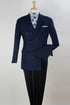 Men’s Navy Blue Double-Breasted Blazer - Suit Jacket – Premium Tailored Fit Formal Wedding and Business Sport Coat