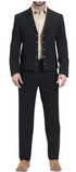 Mens Black Western Blazer Set – Cowboy Style Formal Jacket and Pants Outfit Country Western Suit