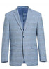 Men’s Big and Tall Light Blue Checkered Blazer and Sport Coat – Sky powder blue windowpane plaid pattern Jacket