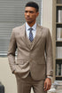 Men’s Taupe Olivish Tan 3-Piece Suit – Elegant Tan Wedding, Business & Formal Suit with Vest
