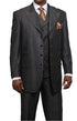 Men's Black Denim Fabric Suit – Classic Three Piece Denim Suit for Wedding, Prom and Church Wear