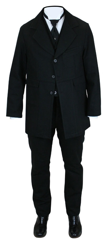 3-Piece Livingston Towncoat Suit - Black