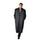 Men's Long Men's Dress Topcoat - Charcoal Winter Coat - Overcoat - Coat By Lora Piana Fabric