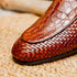 Zelli Palio Crocodile and Calfskin Basketweave Loafer in Cognac