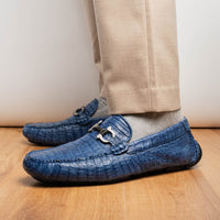 Marco_Di_Milano Parma Blue Jeans Leather Shoe