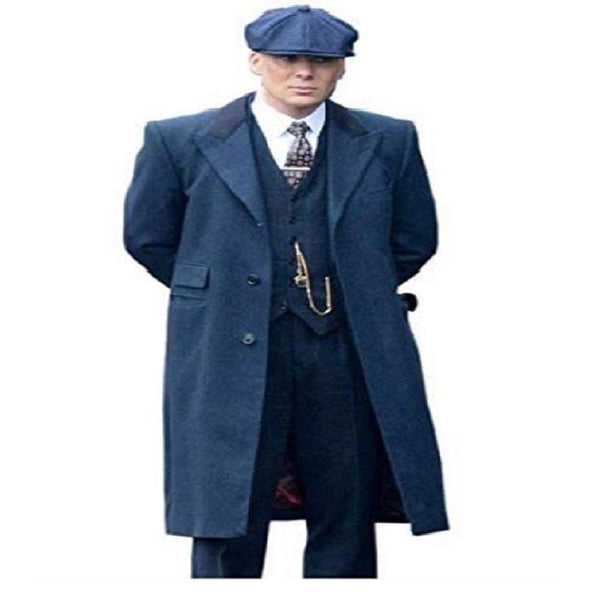 Thomas Shelby Costume Jacket + Pants + Vest + Overcoat + Hat