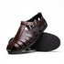 Zelli Pesca Woven Calfskin Fisherman Sandal in Brown