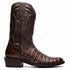 Marco Di Milano Phoenix Aged Brown Caiman Crocodile Round Toe Cowboy Boots