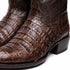 Marco Di Milano Phoenix Aged Brown Caiman Crocodile Round Toe Cowboy Boots