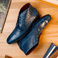 Marco_Di_Milano Pietro: Blue Jeans Italian Leather Shoe