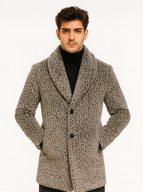 1920s Inspired Gangster Pimp Coat – Leopard Faux Fur Full Length Vintage
