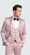 Dusty Rose Slim Fit Satin Tuxedo – Four Piece Set