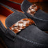 Zelli Pisa Italian Suede Braided Loafer Navy (16-696-NVY)