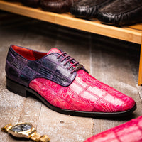 Marco_Di_Milano Pissa: Pink Purple Leather Loafers