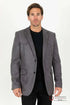 Mens Slate Gray Suede Western Yoke Two-Button Blazer – BLZ9445