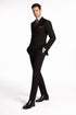 Pleated Suit - Mens Suits With Pleated Pant -  Regular Fit Double Breasted Suit -  Black Suit