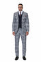 Statement Men’s 3-Piece 100% Wool Fashion Suit – Unique Checker Pattern