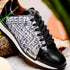 Marco_Di_Milano Portici Newspaper Black Leather Oxfords