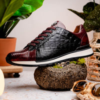Marco Di Milano Portici Wine/Black Leather Loafers