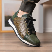Marco Di Milano Portici - Olive Green Leather Dress Shoe