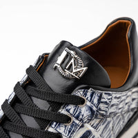 Marco_Di_Milano Portici Newspaper Black Leather Oxfords