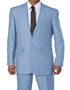 Men’s Light Blue Linen Suit – 2 Button Summer Wedding, Beach Wedding & Business Suit
