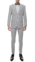 Men's Slim Fit Two Button Black Seersucker Suit