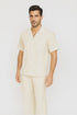 Mens Walking Suit in Color Cream Leisure Suit Casual Matching Shirt and Pants $99