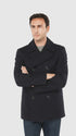 Mens Peacoat Slim Fit Wool Peacoat